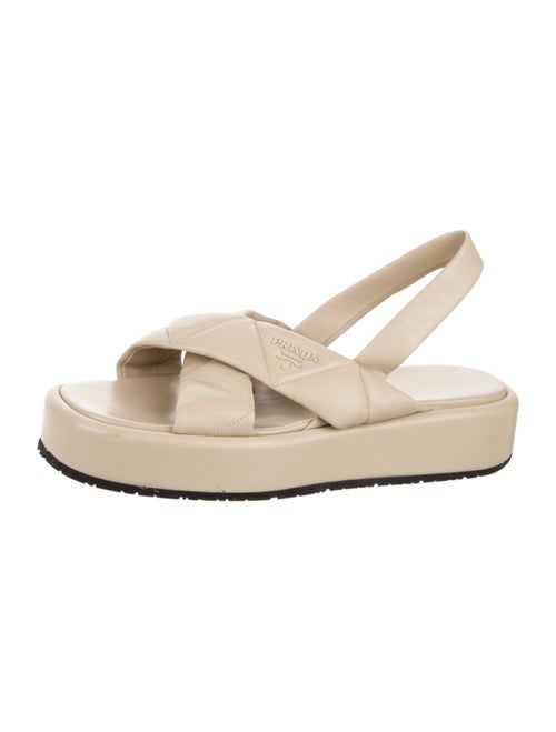 Prada Calf Leather Slingback Sandals