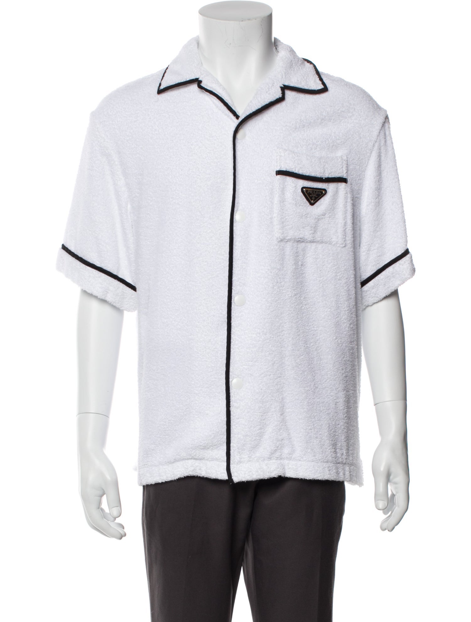 Prada 2021 Enameled Metal Triangle Shirt