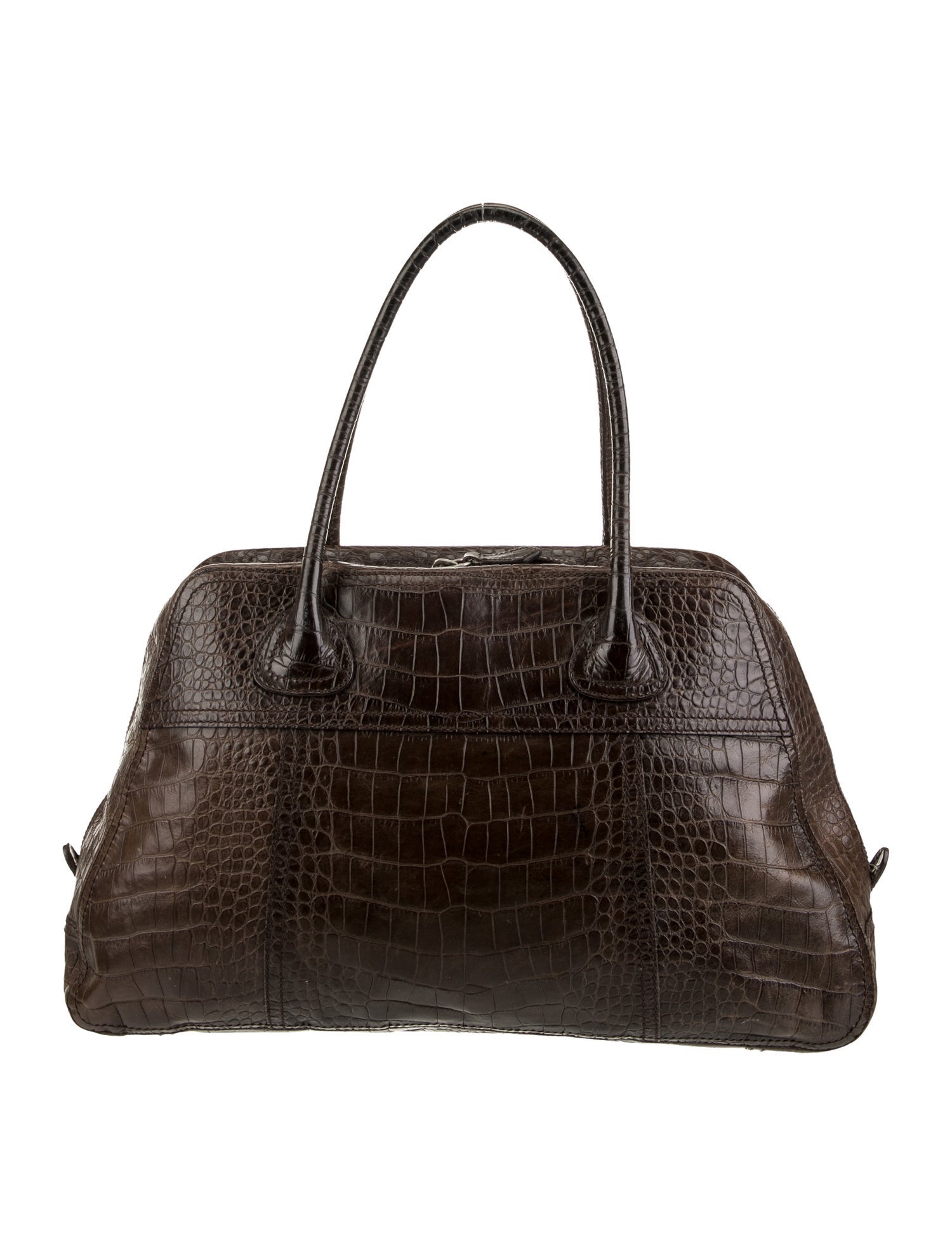 Prada Enameled Metal Triangle Shoulder Bag