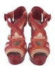 Prada Leather Patterned Sandals