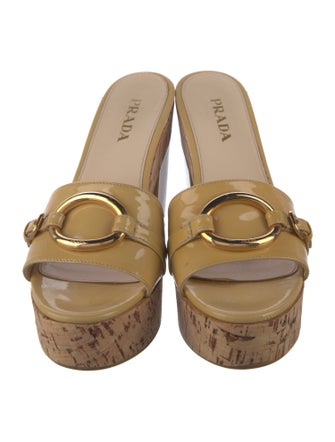 Prada Patent Leather Slides