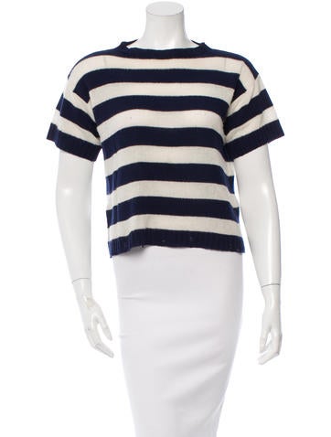 Prada Distressed Knit Crop Top