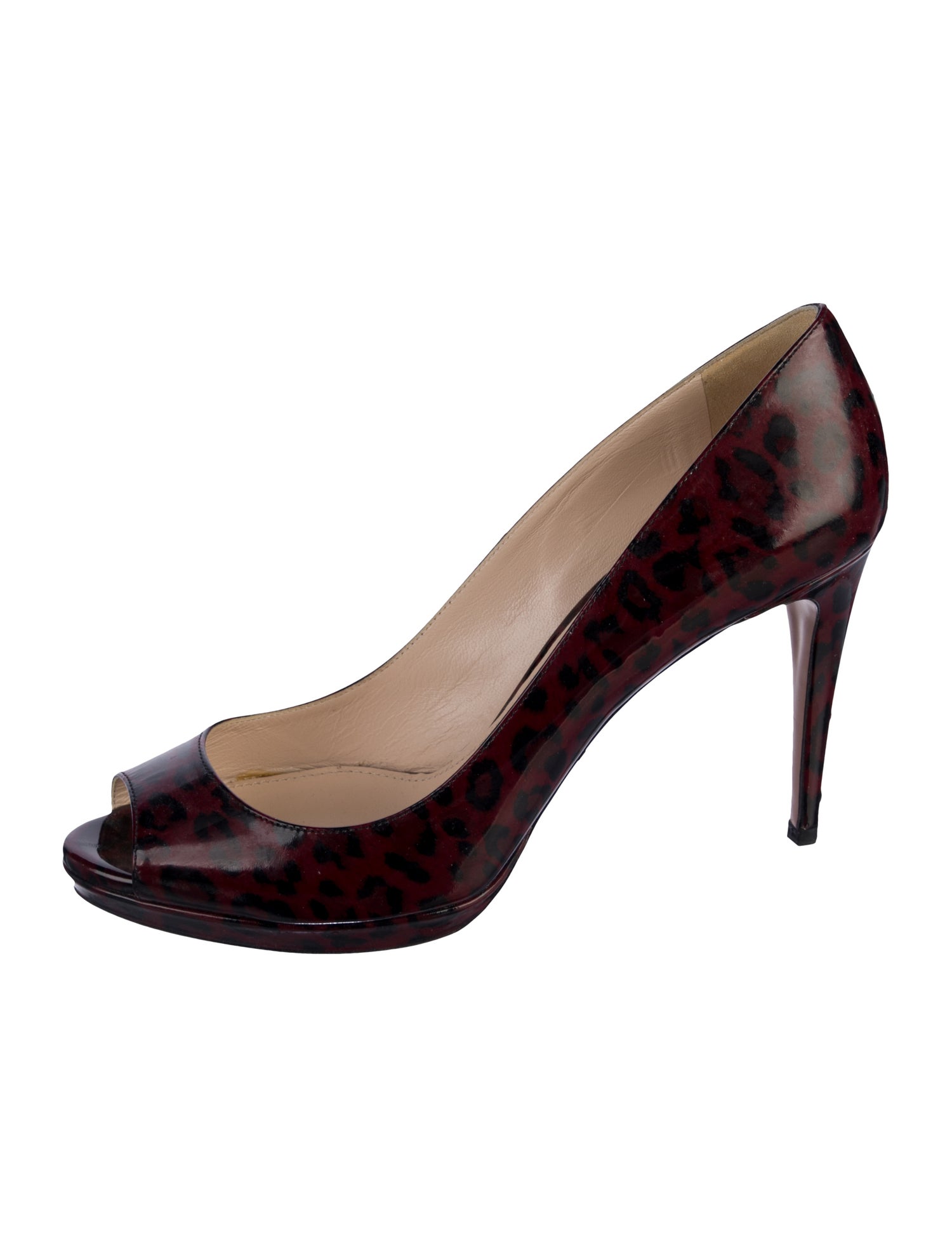 Prada Patent Leather Animal Print Pumps