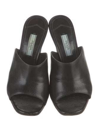 Prada Leather Slides