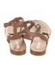 Prada Leather T-Strap Sandals