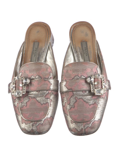 Prada Crystal Embellishments Mules