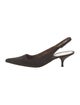 Prada Suede Embroidered Accent Slingback Pumps
