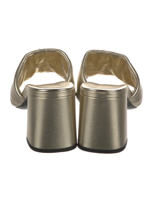 Prada Quilted Pattern Leather Slides