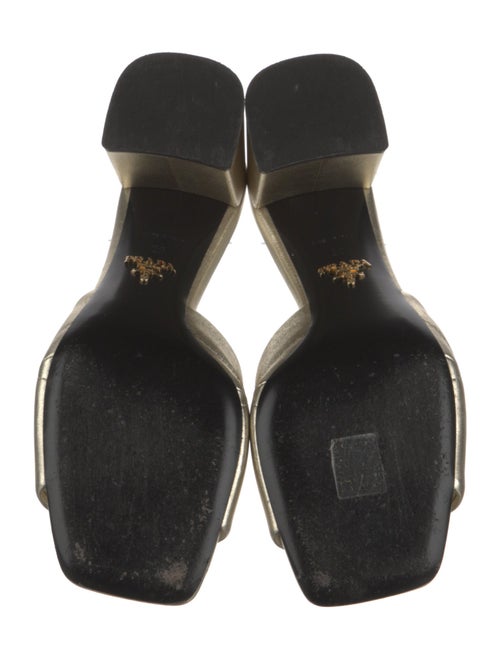 Prada Quilted Pattern Leather Slides