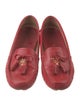 Prada Leather Tassel Accents Loafers