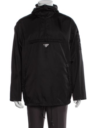 Prada 2018 Enameled Metal Triangle Windbreaker