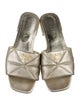 Prada Quilted Pattern Leather Slides