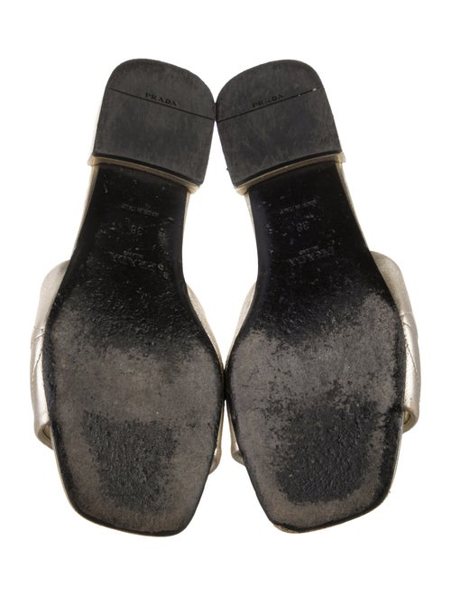 Prada Quilted Pattern Leather Slides