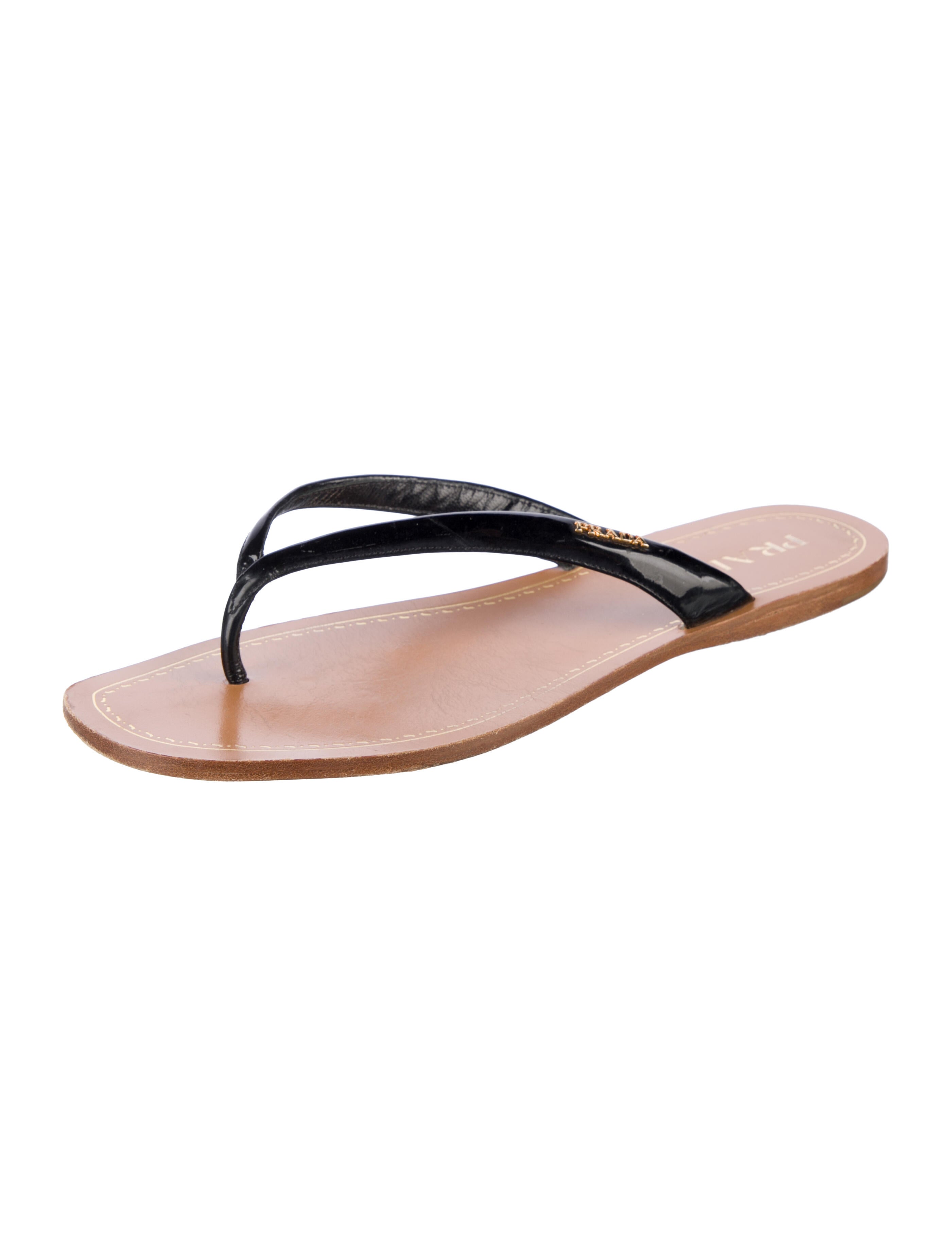 Prada Patent Leather Flip Flops