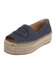 Prada Denim Whipstitch Trim Espadrilles