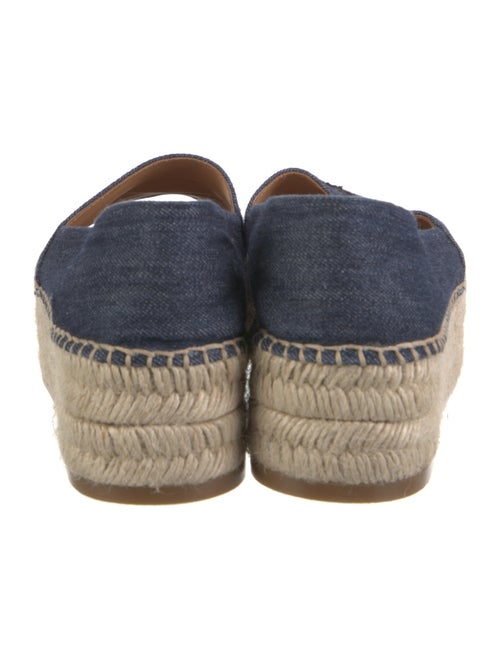 Prada Denim Whipstitch Trim Espadrilles