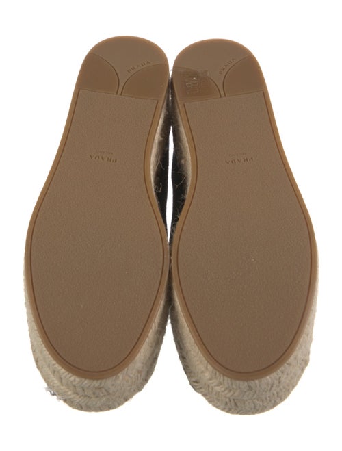 Prada Denim Whipstitch Trim Espadrilles