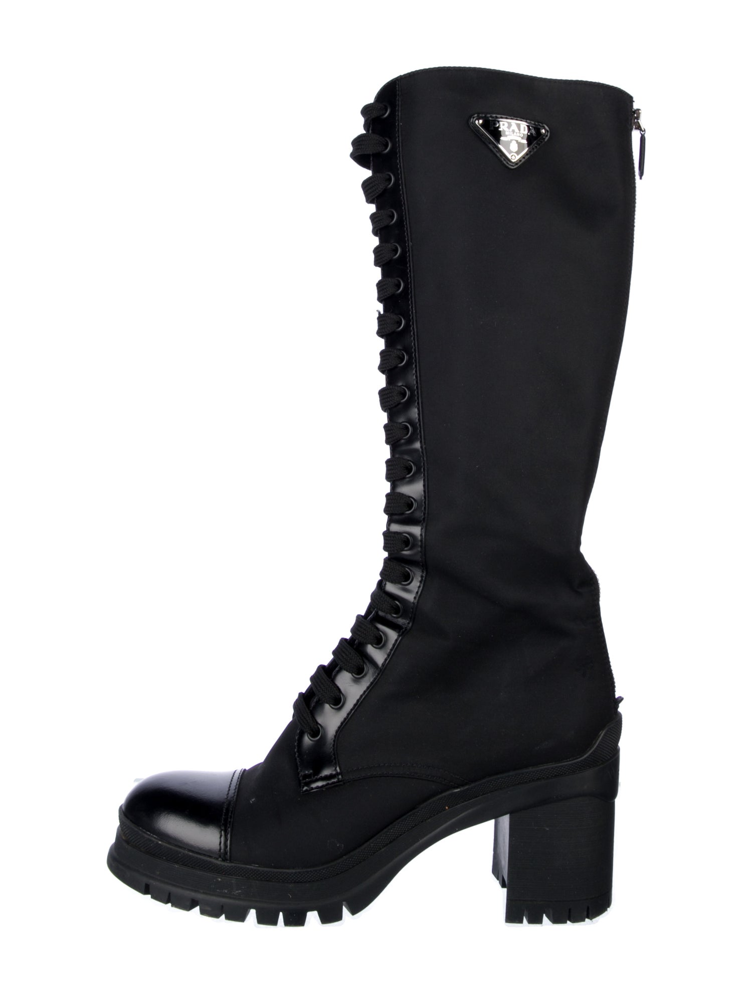 Prada Nylon Combat Boots
