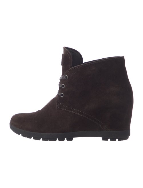 Prada Suede Lace-Up Boots