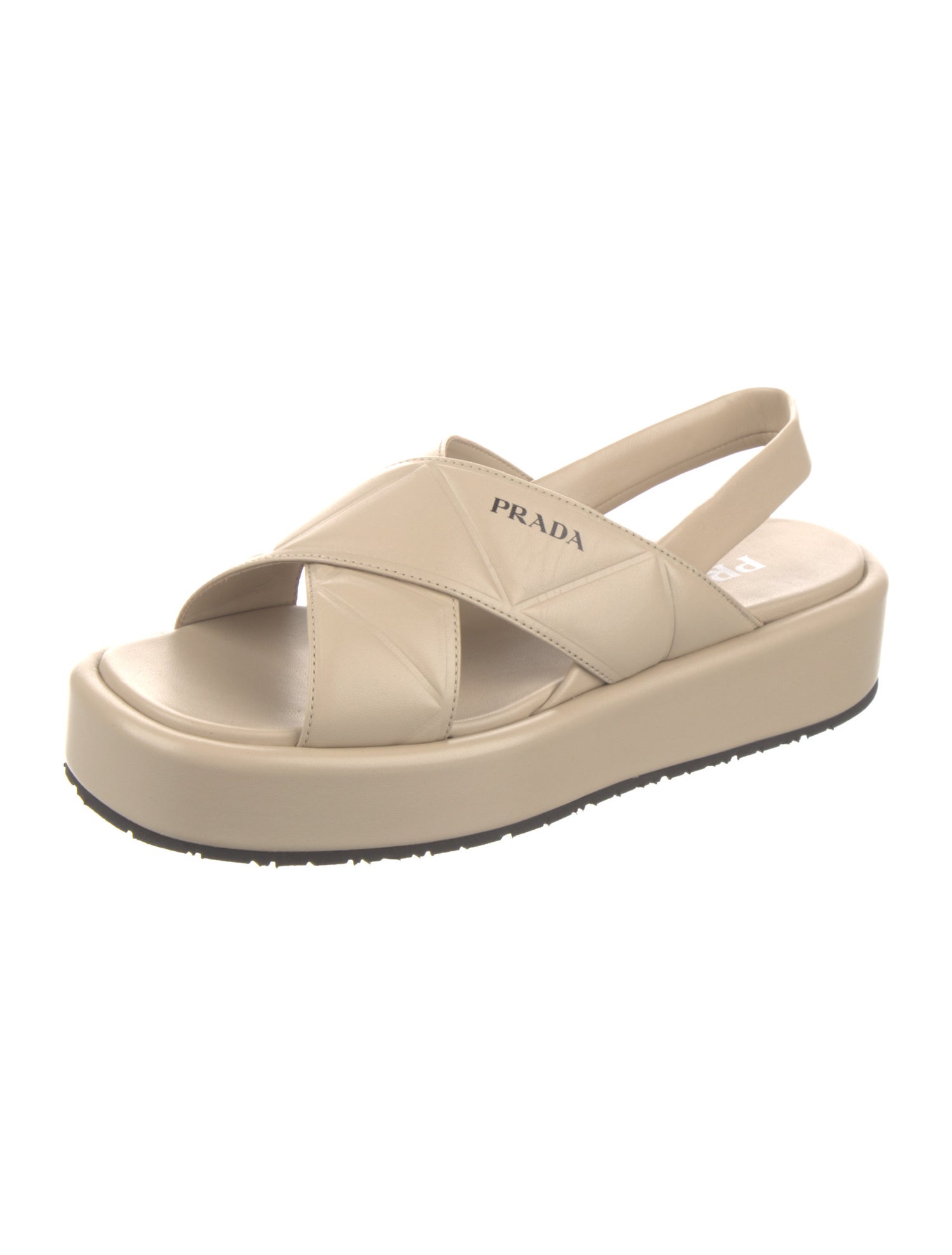 Prada Leather Slingback Sandals