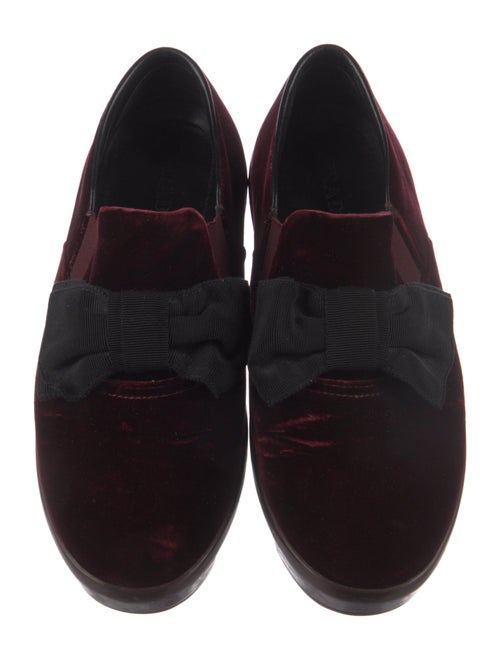 Prada Velvet Bow Accents Oxfords