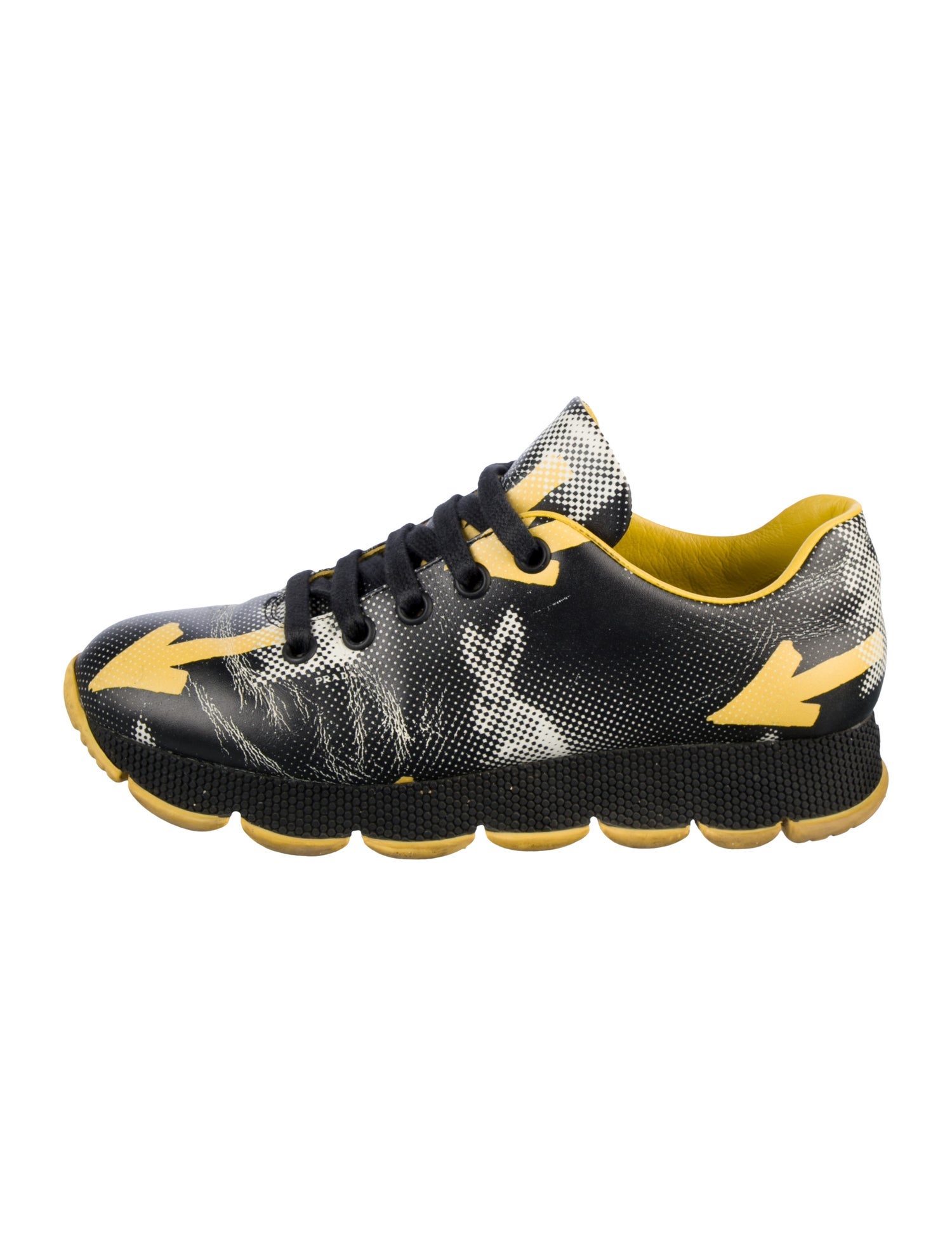 Prada Leather Printed Sneakers