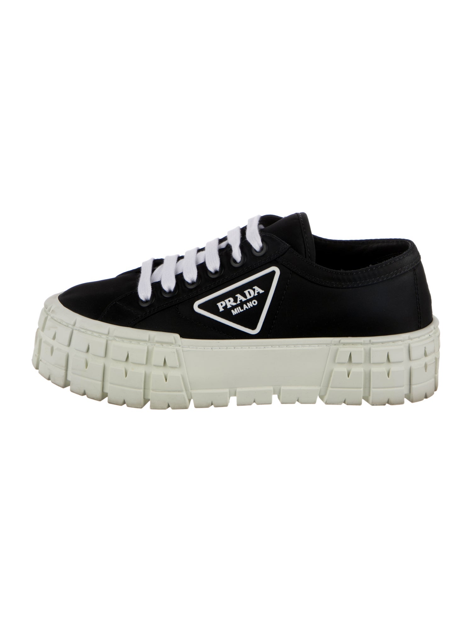 Prada Nylon Graphic Print Sneakers