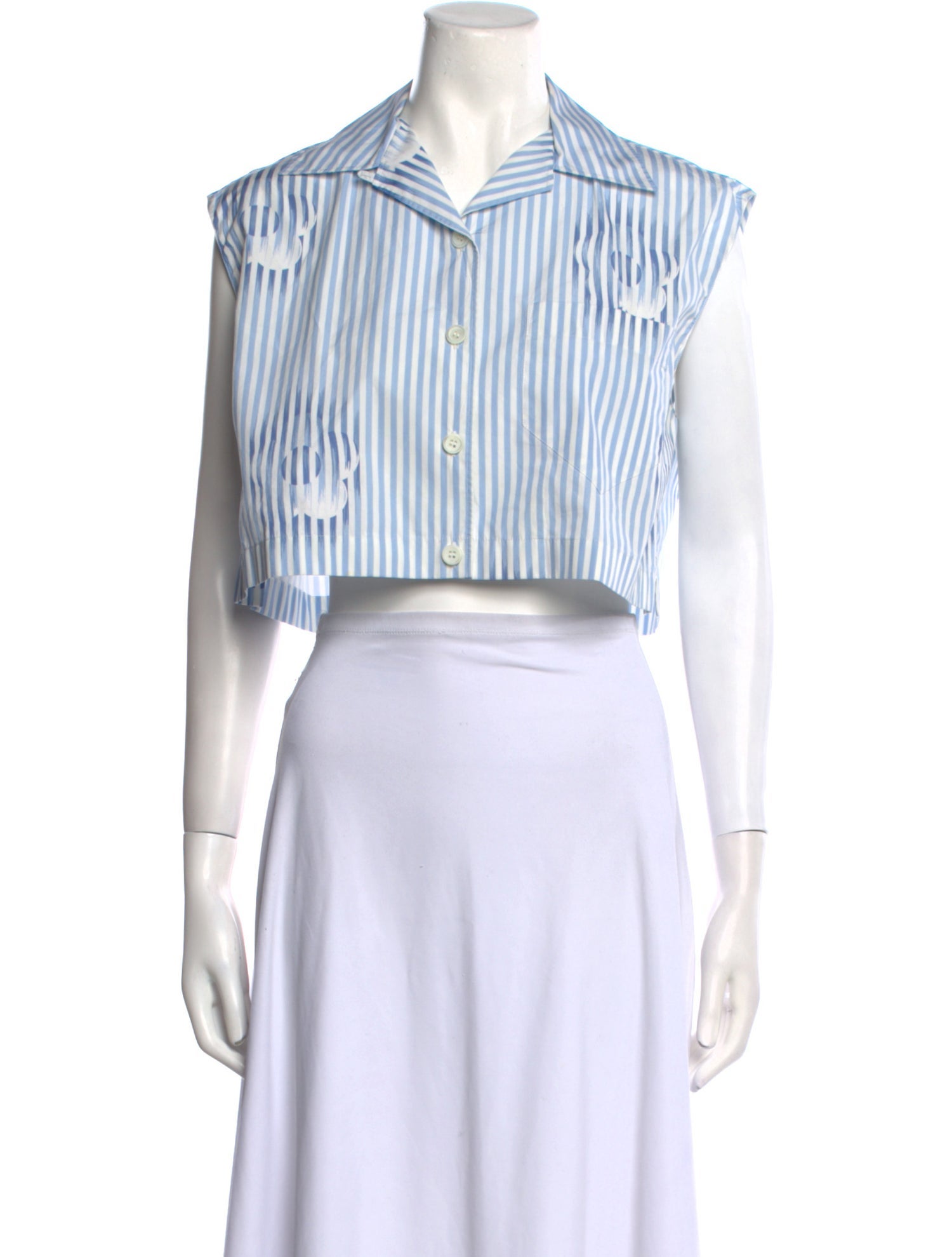 Prada 2022 Striped Crop Top