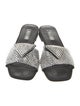 Prada Satin Crystal Embellishments Slides