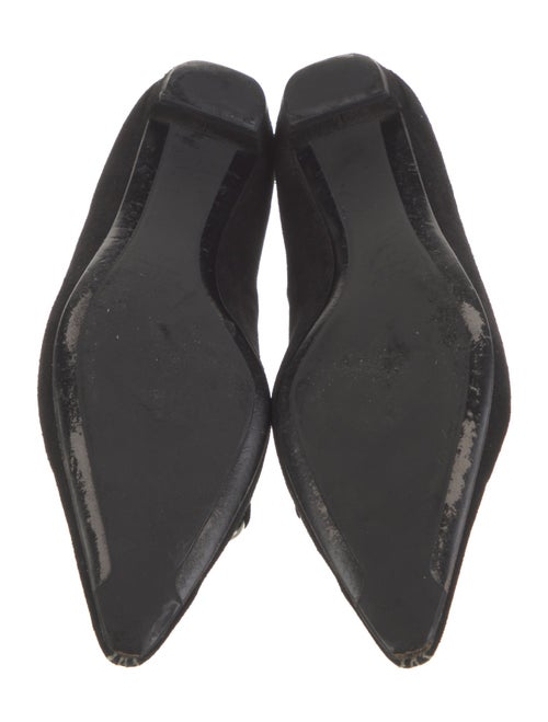 Prada Suede Leather Trim Embellishment Loafers