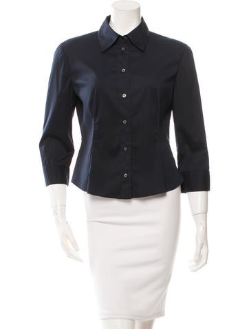 Prada Tailored Button-Up Top