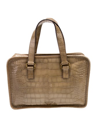 Prada Enameled Metal Triangle St.Cocco Lucido