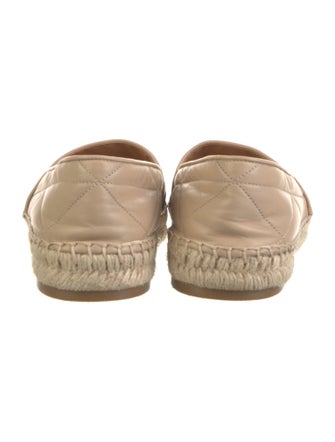 Prada Quilted Pattern Leather Espadrilles
