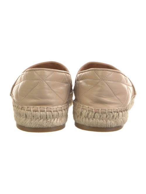 Prada Quilted Pattern Leather Espadrilles