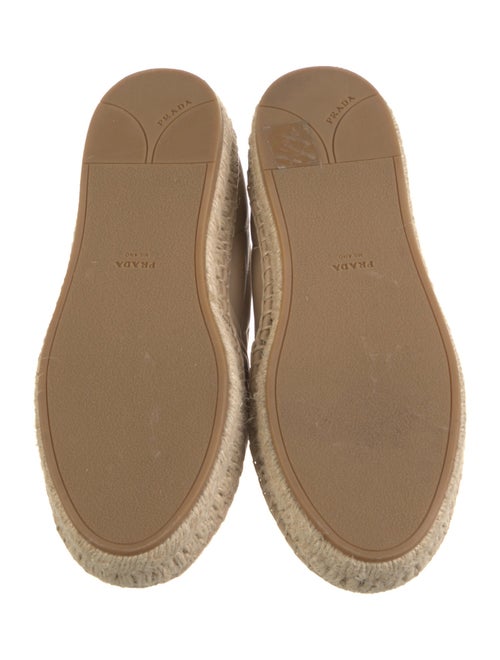 Prada Quilted Pattern Leather Espadrilles