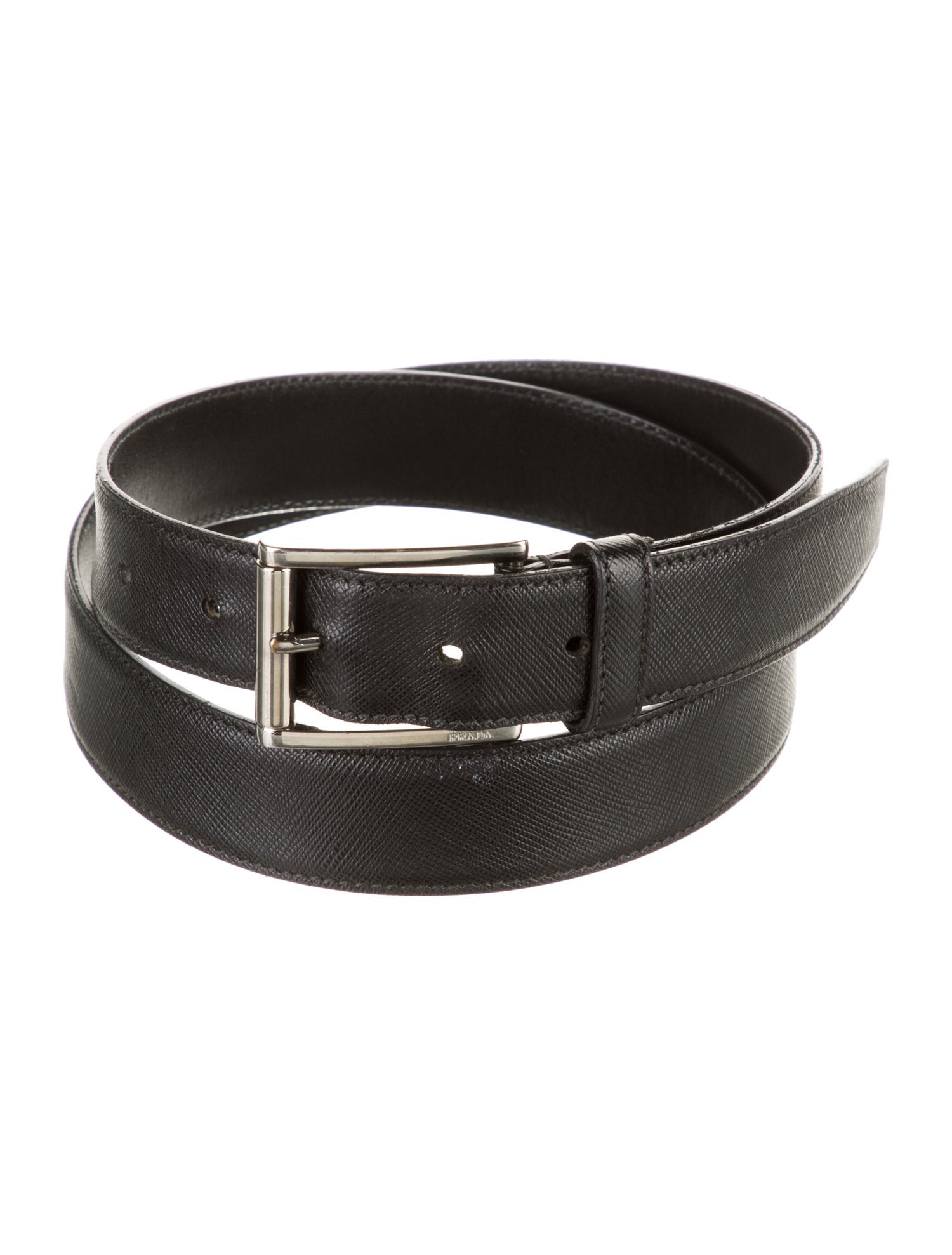 Prada Saffiano Cuir Leather Waist Belt