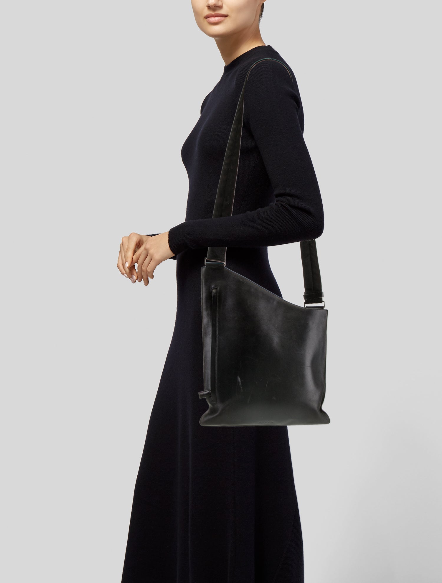 Prada Leather Messenger Bag