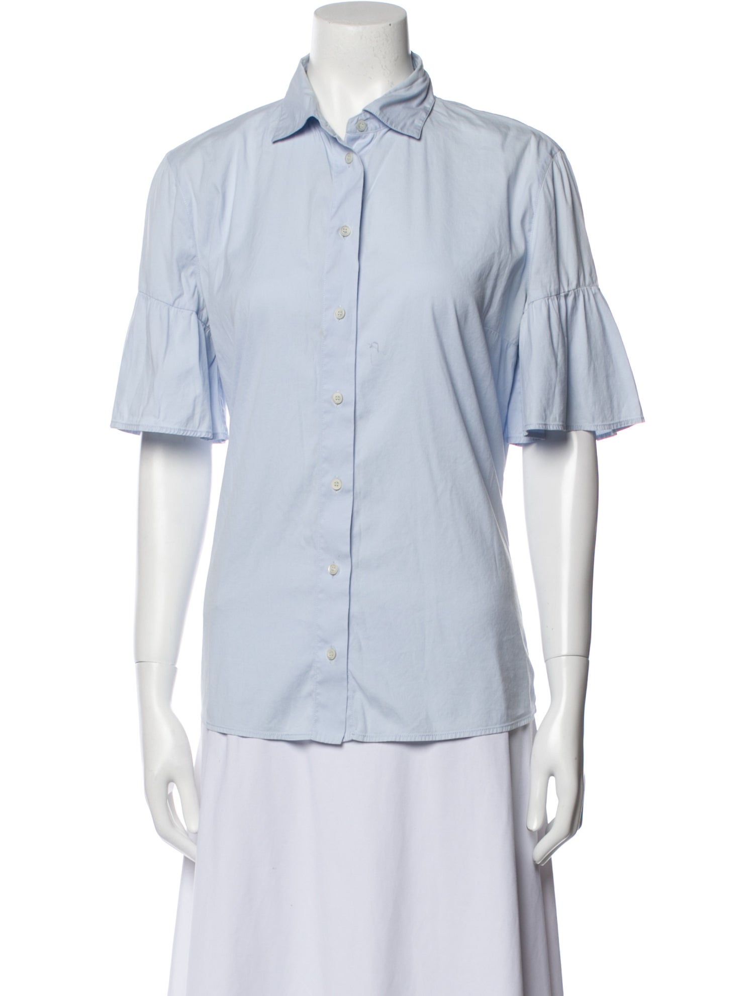 Prada Short Sleeve Button-Up Top