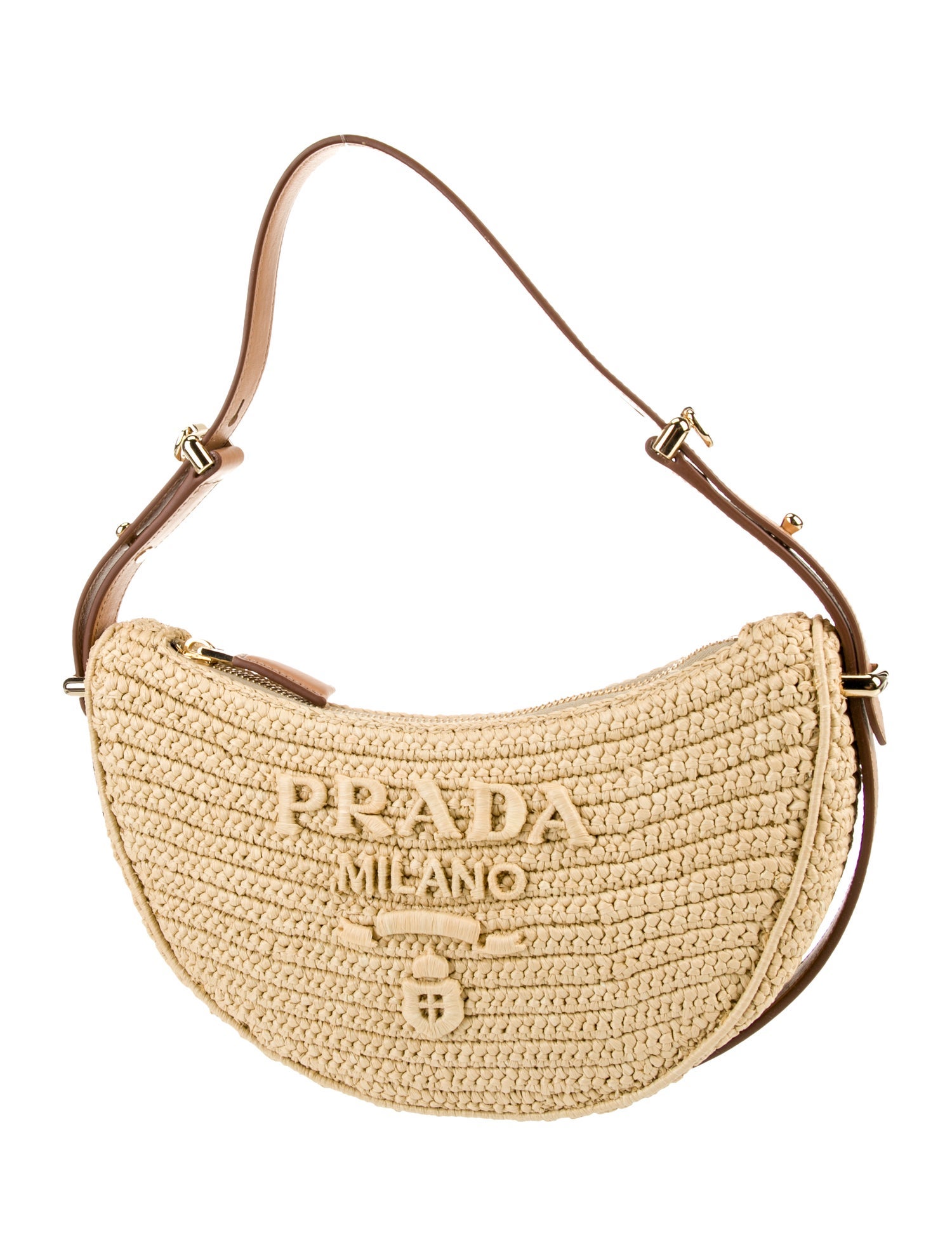 Prada Enameled Metal Triangle Women's Arqué woven