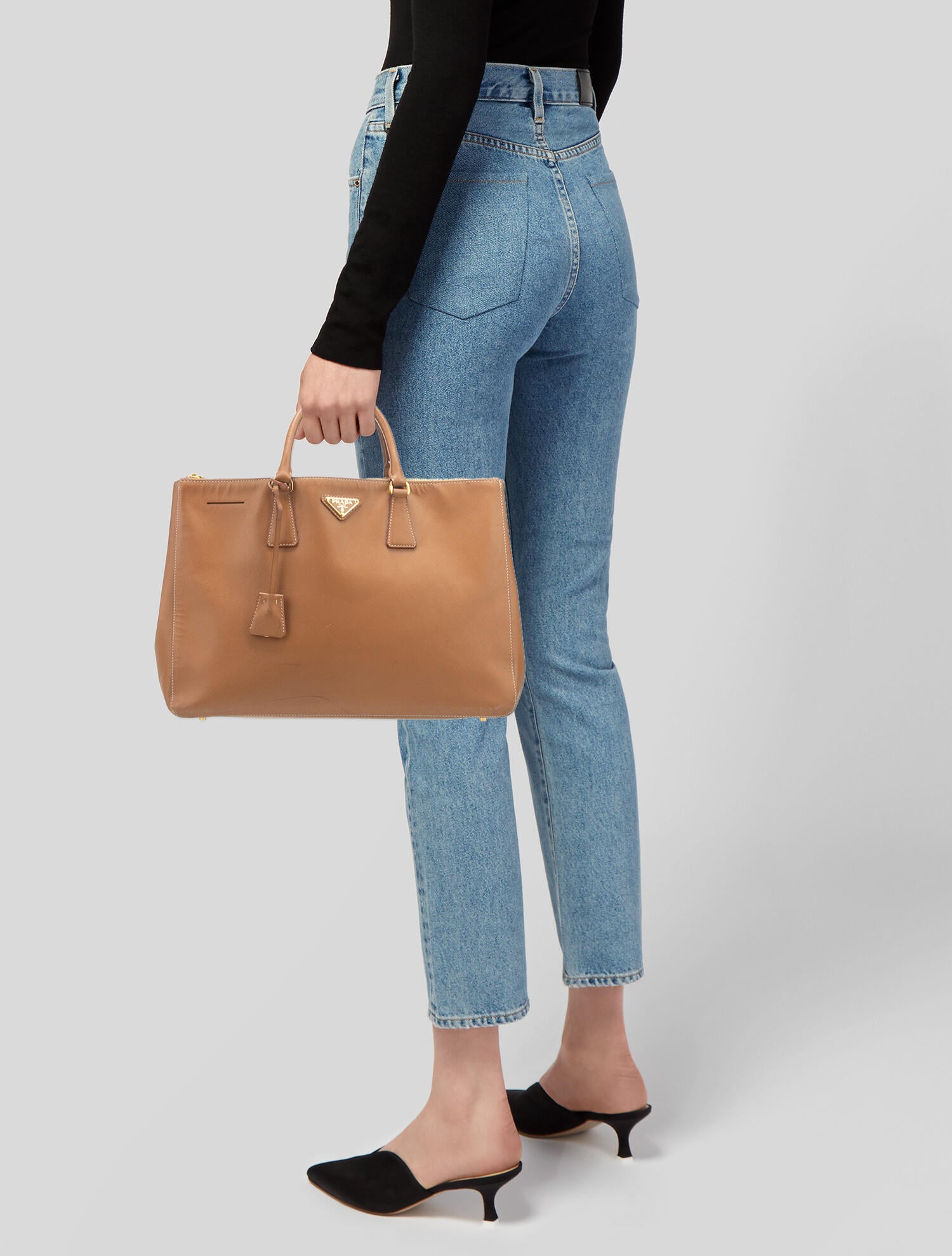 Prada Saffiano Leather Galleria Double Zip Large