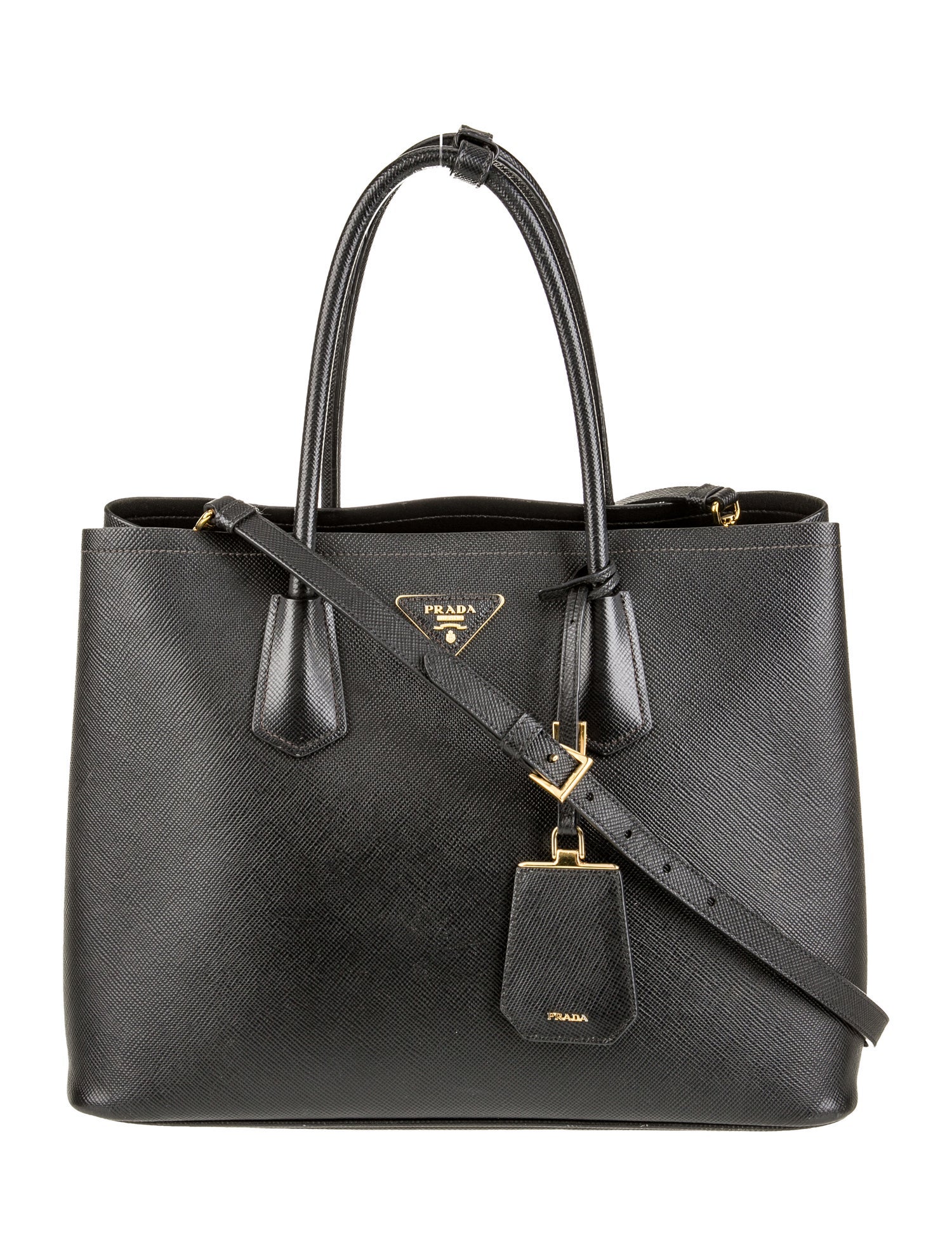 Prada Saffiano Cuir Leather Shoulder Bag
