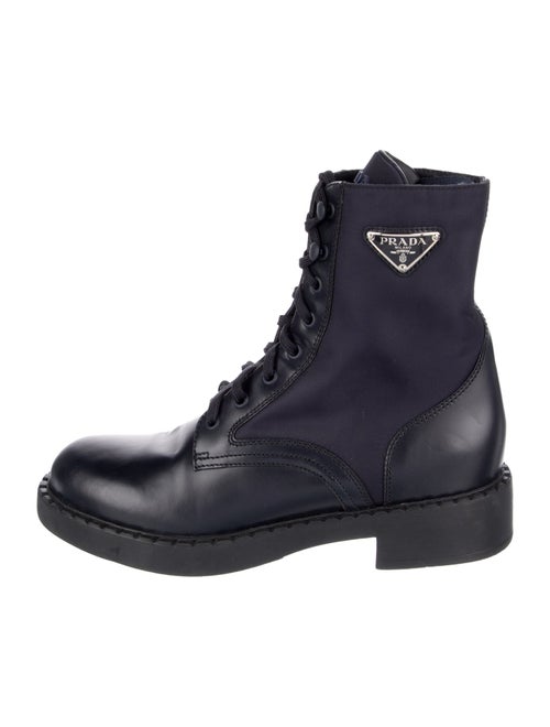 Prada Patent Leather Lace-Up Boots