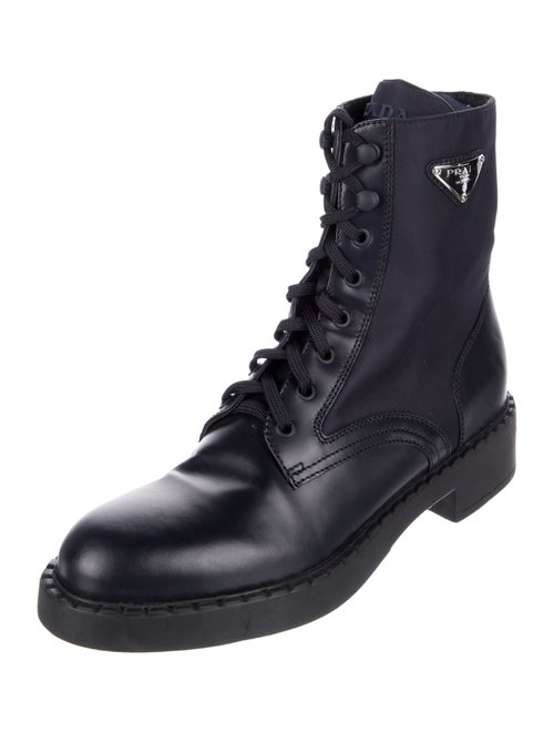 Prada Patent Leather Lace-Up Boots