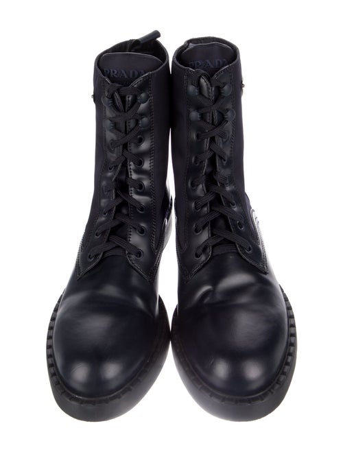 Prada Patent Leather Lace-Up Boots