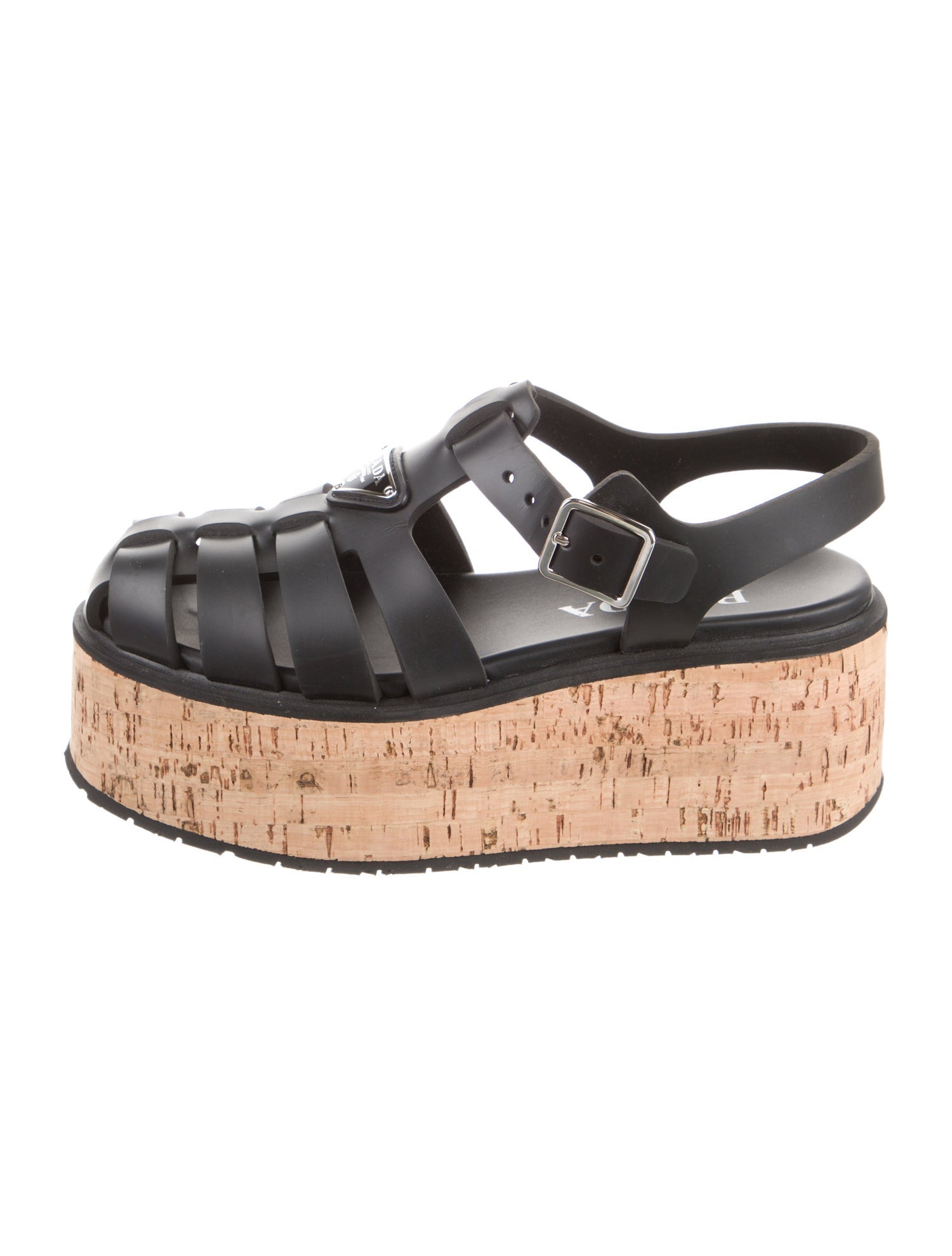 Prada Rubber Gladiator Sandals