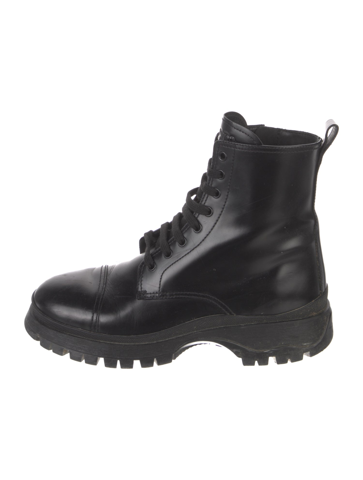 Prada Leather Combat Boots