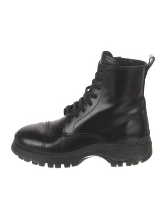 Prada Leather Combat Boots