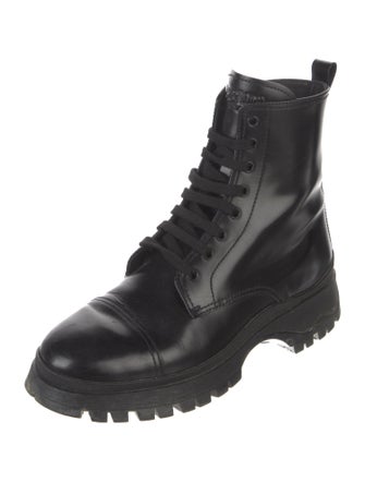 Prada Leather Combat Boots