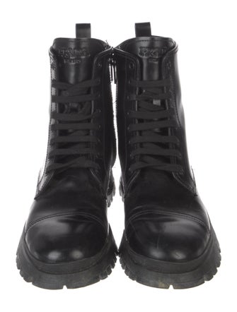 Prada Leather Combat Boots