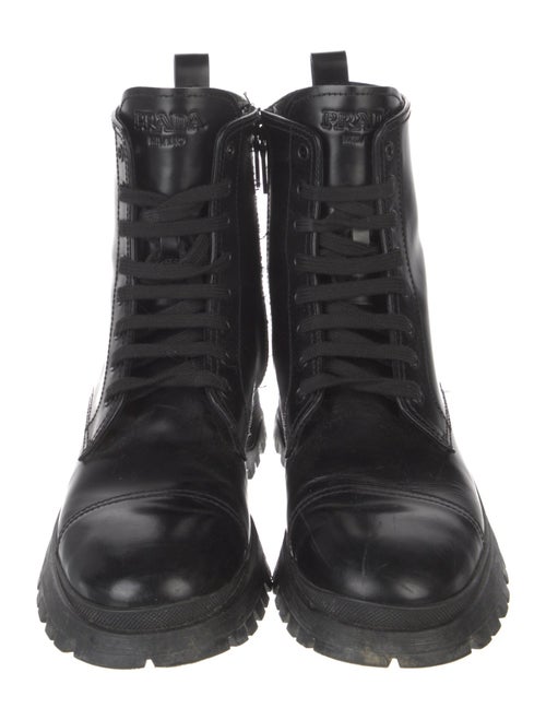 Prada Leather Combat Boots